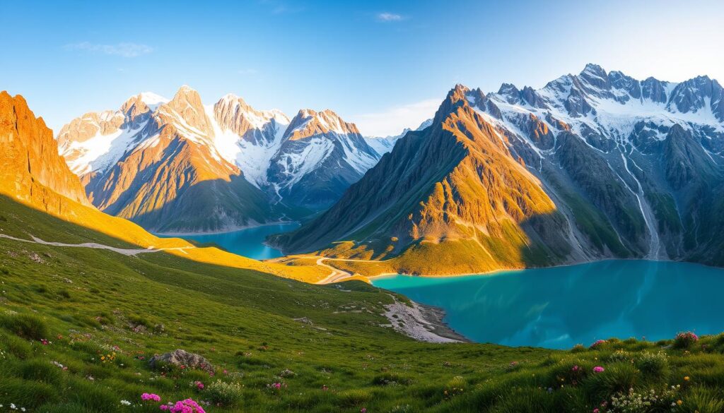 Pegunungan Tien Shan di Kirgistan Pegunungan Tien Shan di Kirgistan