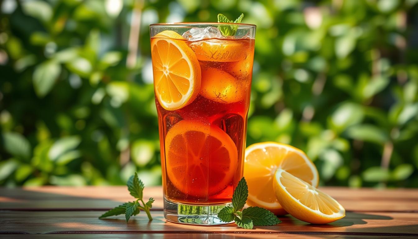 minuman teh es segar