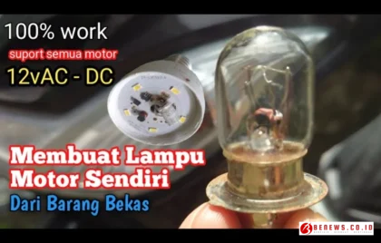 kaca lampu bohlam motor