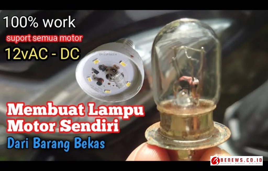 kaca lampu bohlam motor