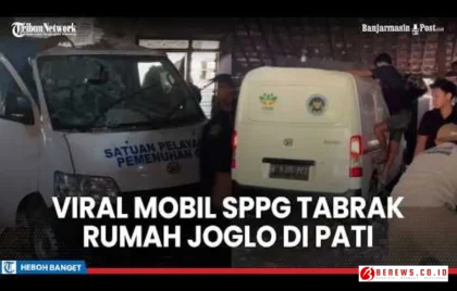 Mobil SPPG Tabrak Rumah